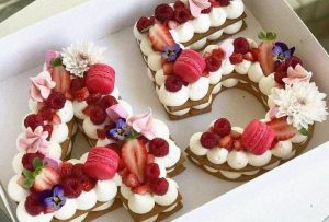 Fresanas Flores comestibles tarta de números